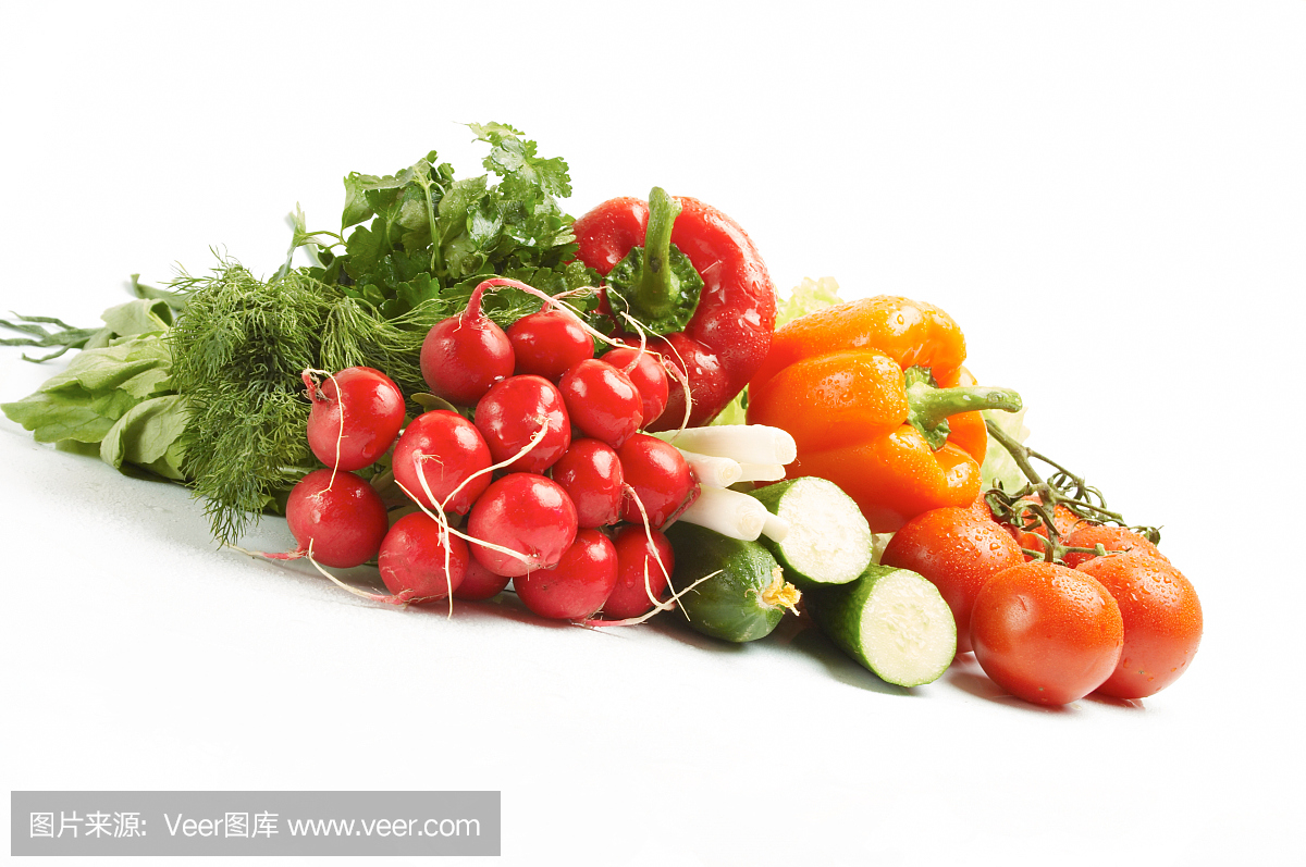 綠色物質(zhì)。新鮮蔬菜。飲食的概念。