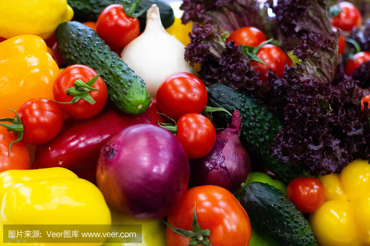蔬菜在抽屜里,食物特寫(xiě)